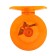 Inertial coil, plastic, diameter 5.5 cm, orange color, 806s