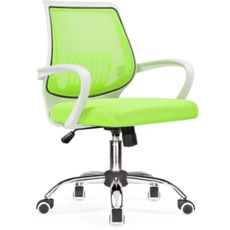 Children's armchair Ergoplus metal/fabric, chrome/green 61x55x84 cm
