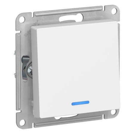 Switch Se Atlasdesign, 10 a, 1 key, ip20, hidden, backlight, white, Atn001013-1