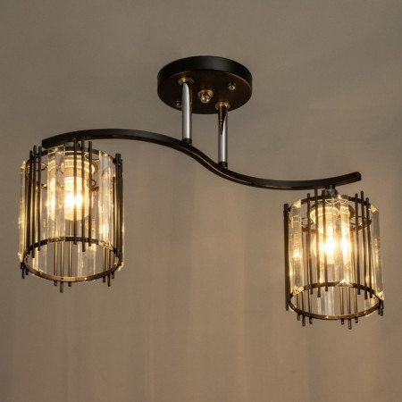 Astril chandelier 2he27 40W Black 45.5x12.5x28.5cm Bayerlux-2
