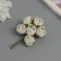 Decor for creativity "peonies" white-green (1 set = 1 bouquet) in the bouquet 6 pcs 2.5x10.5 cm