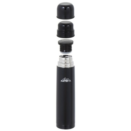Thermos, series: sleeve, "Master K", 1 l, with two circles, retains heat 24 hours, black