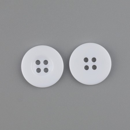 Button 4 punctures, d = 20 mm, white color-1