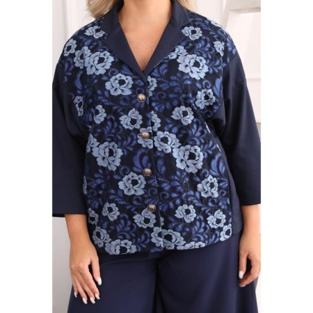 Female jacket, size 54, blue color-14