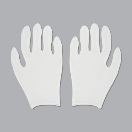 Cotton gloves, size S, steam, packing 12 pcs, white color-3