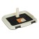 Dog toilet 46.5 x 35.5 x 5.5 cm, with a removable side, grille and column, black