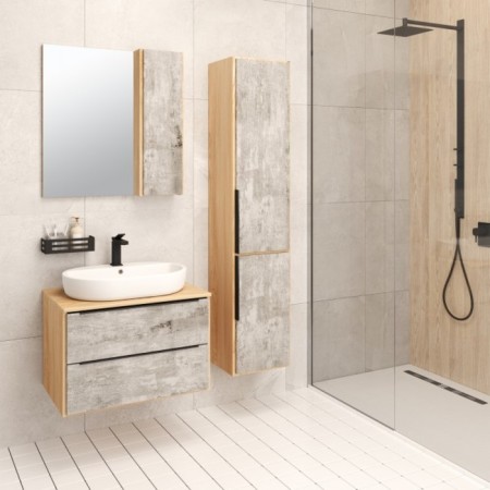 Cabinet-mirror "Malta 70" Gray oak, right-3