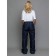 Heater trousers, height 170 cm, black-blue color