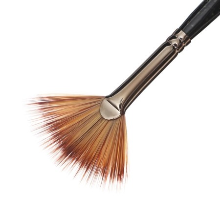 Fan brush, synthetics, gamma "modern" No. 5, short handle, two levels of length-1