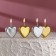 A set of candles for a cake on skewers "hearts", 2.6 cm, 25 g, 4 pcs