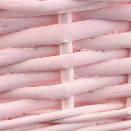 Wicker basket, 26x21x8x13x32 cm, pink, willow-4