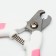 Coogers of the side with non-losing handles, medium, hole 9 mm, white-pink