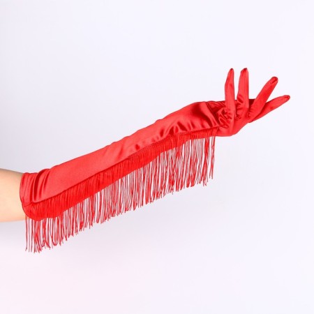 Carnival accessories with fringe, red color-4