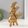 Souvenir Polystone "Pyramid of 3 elephants" Gold 6.5x15.5x24 cm