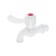 Water cutting tap zein, with a flat handle, pp, with a ball mechanism, white