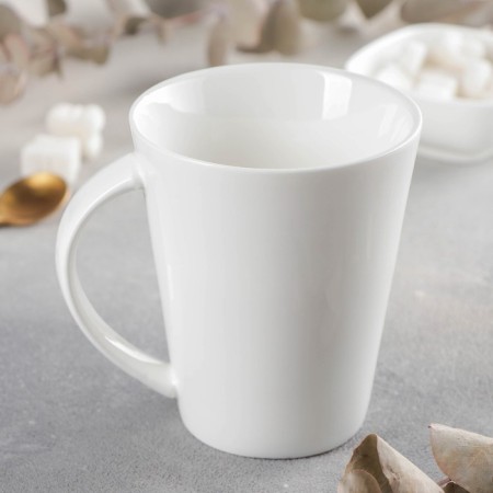 Porcelain mug Wilmax, 380 ml, white color-1
