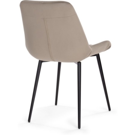Chair on the Grass -Karkas Goyar Metal/velor, black/beige 51x61x82 cm-3