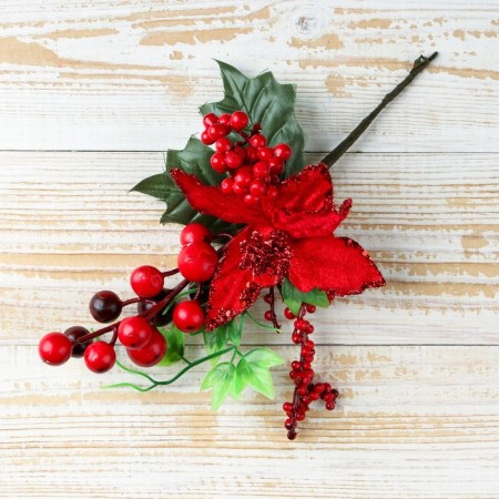 Decor "Winter Magic" Berry Flower, 23 cm-1