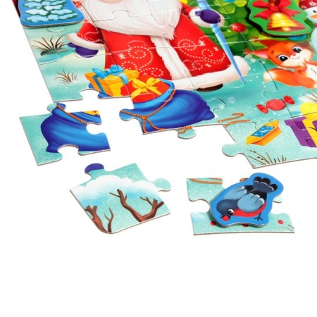 Puzzle with Velcro "Funny New Year", 54 details-2