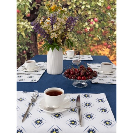 Kitchen Blue: tablecloth 110x140 cm, stands 35x45 cm - 4 pcs-1