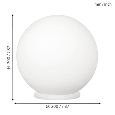 Rondo 1x60W table lamp E27, silver 20x20x20 cm-1