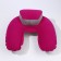 A pillow for the neck, with a headrest, inflatable, in a case, 43 × 28 cm, pink color
