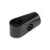 T-shaped connector of two pipes, d = 25 mm, end, black color