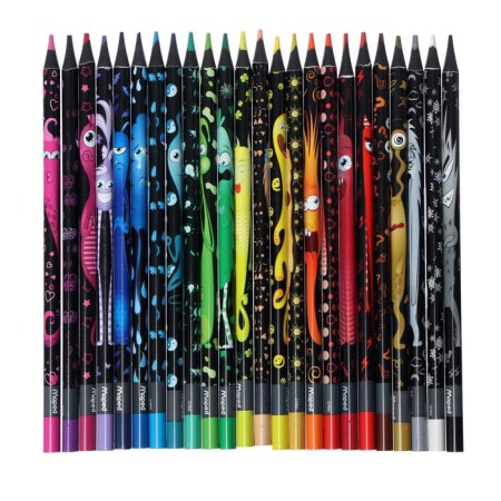 Color pencils 24 colors Maped Color’Peps Black Monster, plastic-1