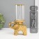 Ceramics candlestick, glass for 1 candle "Elephant" d = 8 cm gold 16x10x27 cm