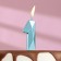 Candle in the cake on the skewer "Almaz", the number "1", blue, 4.8x2.6 cm