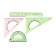Set of drawing medium calligrata (ruler 20 cm, 2 triangles, transporter), transparent, mix, package
