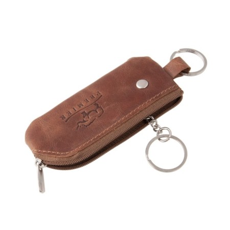 Key of zipper, length 12 cm, brown color-1