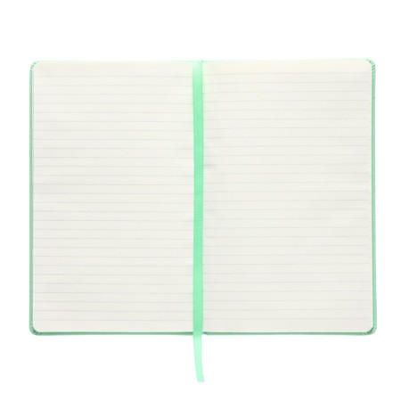 Notepad A5 "Snow Mint", 96 sheets, in a ruler, solid cover, artificial leather, elastic band, pocket, lies, tinted block-3