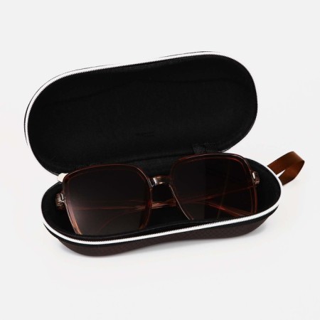 Lightning glasses case, brown color-3