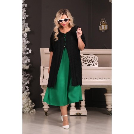 Cardigan female, size 52, black color-2