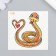 Tattoo on the body color "Python and heart" 6x6 cm