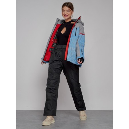 Ski jacket female winter, size 46, blue color-10