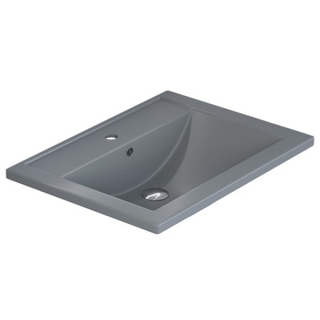 Sink uperwood Foster Quartz, quartz, 60 cm, gray matte, concrete-2