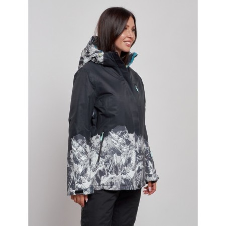 Ski jacket women's, size 50, black color-1
