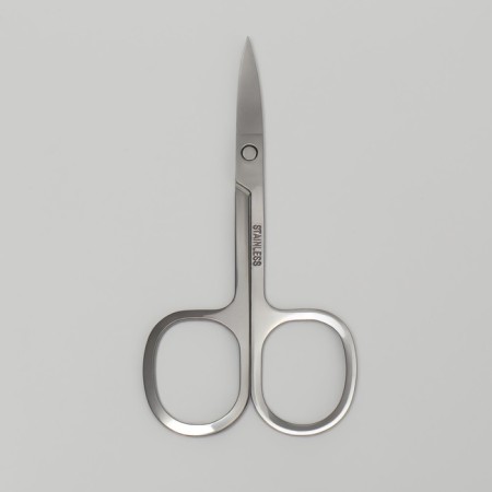 Scissors manicure, bent, wide, 9 cm, silver color-1