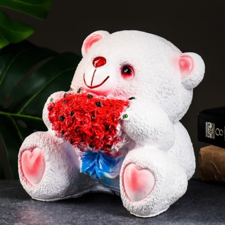 Копилка "Мишка с букетом" 20х20см-3