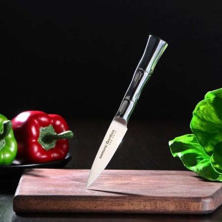 Koty Kitchen Samura Bamboo, for vegetables, blade 8 cm, steel hilt