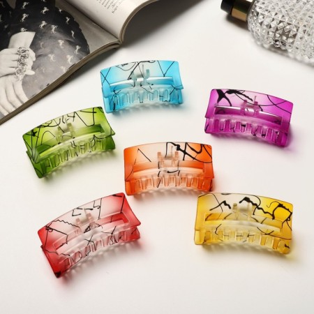 Hair crab "Isadora" straight, 7 cm, mix-1