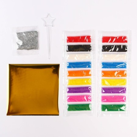 Set for creativity: fresco sand with sparkles (9 colors), "Rapunzel", princesses-3