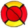 Winter Star tubing-vatter, case diameter 70 cm, red/yellow color