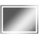 Domino London mirror, size 800x600 mm, with backlight