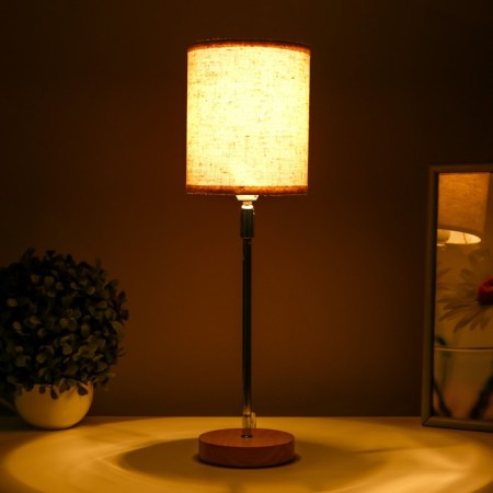 Table lamp 16012/1 E14 40W wood-chrom 12.5x12.5x42 cm-2
