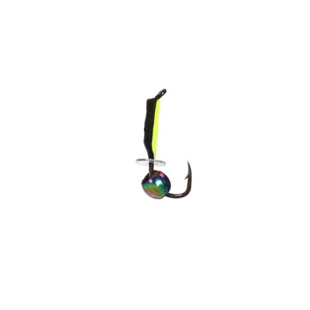 Mormyshka column black, lime abdomen + ball chameleon, weight 0.3 g-1