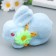 Easter decor "Rabbit with a ribbon and a flower on the neck" mix 13 cm