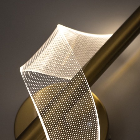 Bra "spiral" Led 3000k gold 30x13x13cm-6